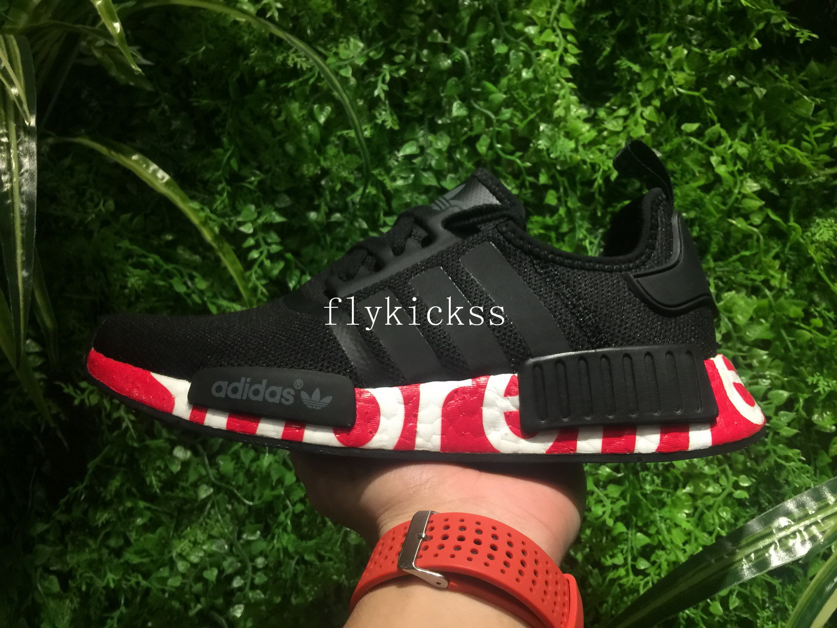 Supreme x Adidas NMD R1 Black Real Boost